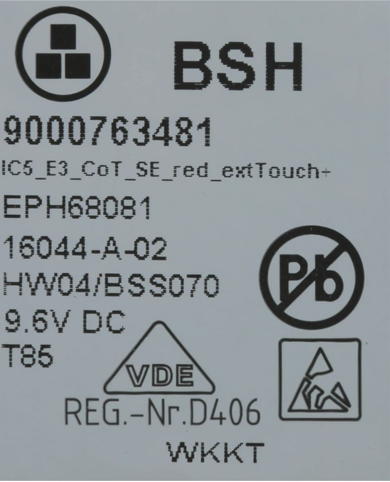 Bedienmodul programmiert 00740784