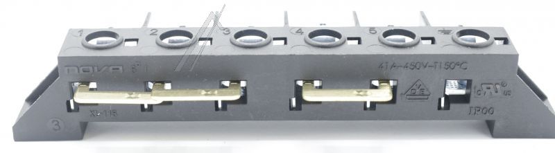 Ofen-Anschlussleiste Com 6-polig Schwarz