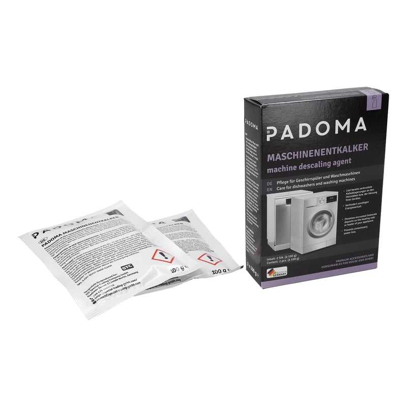 Maschinenentkalker PADOMA für Geschirrspüler Waschmaschine 2x100g 10108528