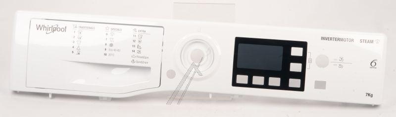 Blende mit Schubladengriff für Whirlpool Waschmaschine 488000863150 WRSB 725