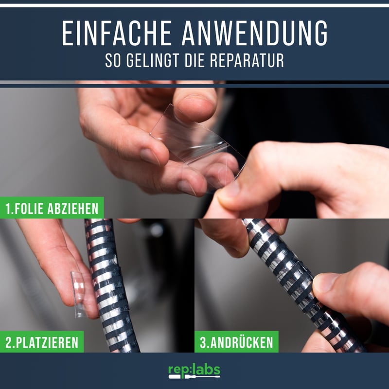 Reparaturklebeband [5m] transparent für das Abdichten von Löchern und Rissen - 