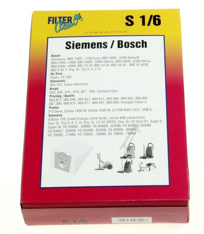 Staubsaugerbeutel für Staubsauger Filterclean 000028NK 5+2 Beutel
