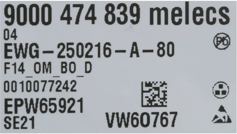 Bedienmodul programmiert 00658292