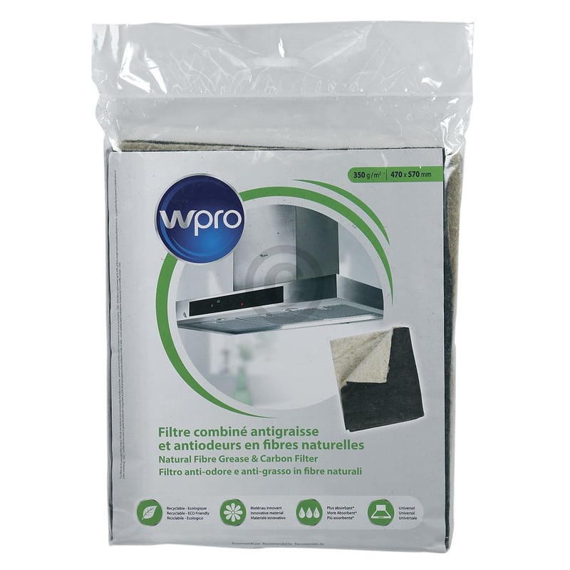 Natur-Kombifiltermatte 570x470mm Wpro NCF351, Universal! 484000008652