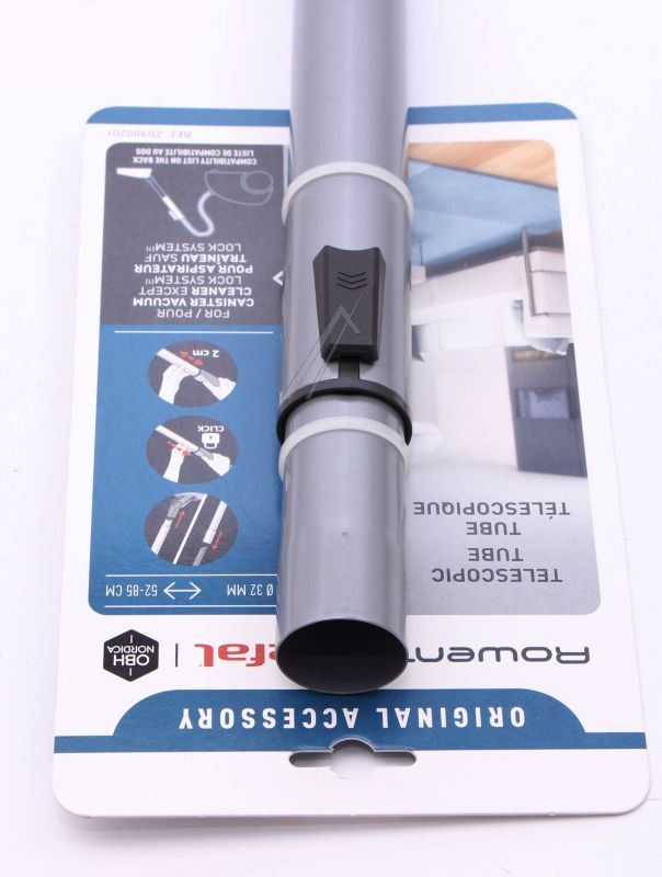 Teleskopstange für Staubsauger Rowenta ZR900201 52-85cm Grau