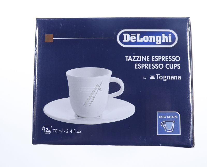 Espressotassen DeLonghi 5513283721 Porzellan, 70ml, 2er-Set