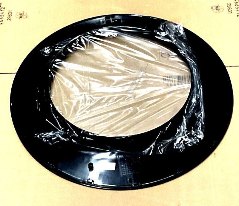 Bullaugenrahmen Schwarz für Waschmaschine Bosch Siemens 11063921 Sichtfenster Abdeckung