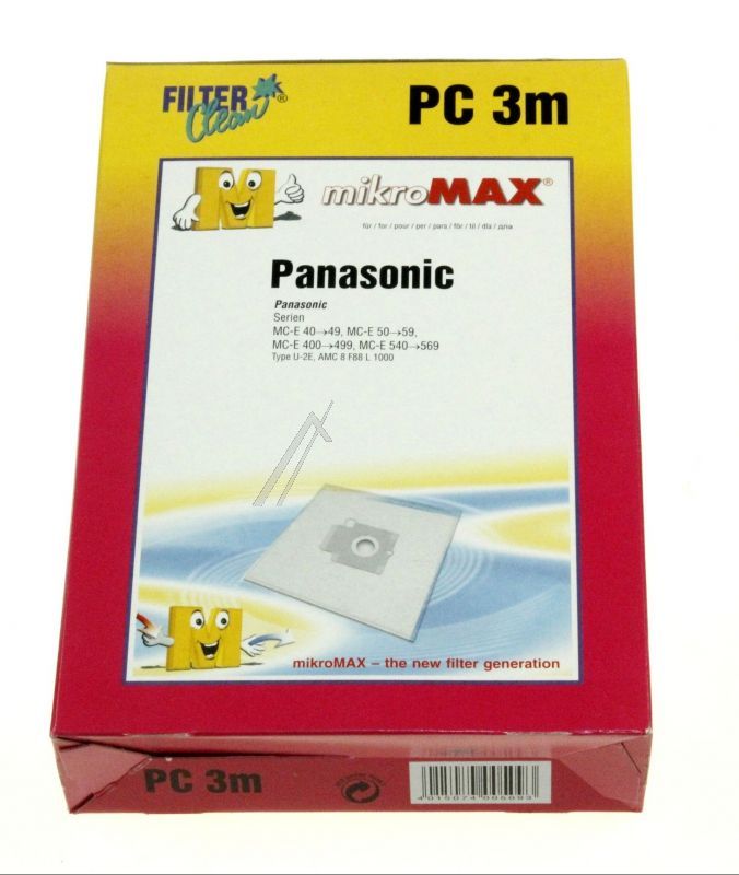 Filterbeutel für Staubsauger Filterclean FL0022K 4+1+1 Micromax