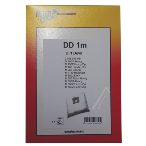 Dd1m-Beutel für Filterclean Staubsauger FL0078K 5+0 Staubbeutel
