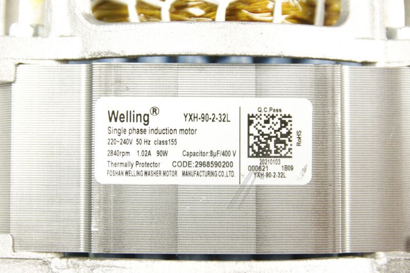 Trocknermotor für Beko/Grundig/Arcelik C00868613 40PK_HP_54cm