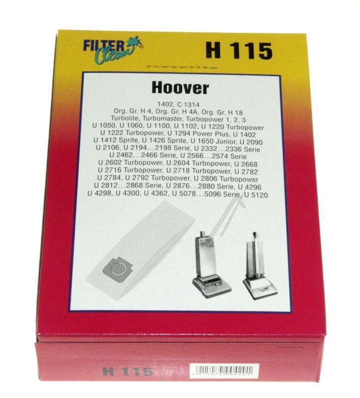 H115 Beutel für Staubsauger Filterclean 000244K 5+1