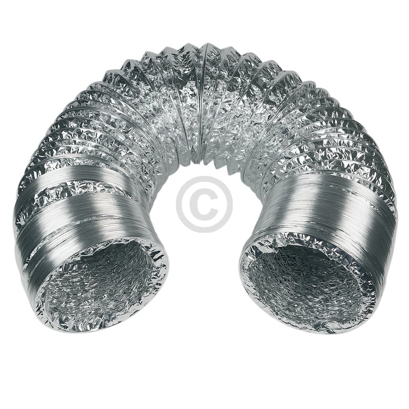 Abluftschlauch 125er Rundsystem 3m Aluminium u.a. für Dunstabzugshaube