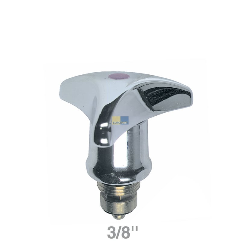Knebel 3/8" mit Innenoberteil Warmwasser rot Europart 10005904