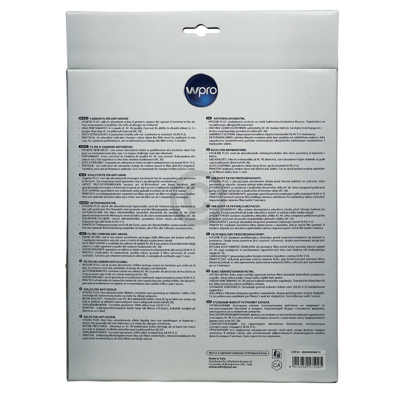 Kohlefilter Ø 255mm Wpro 484000008610 AEG, Electrolux, Juno, Zanussi, Bauknecht,