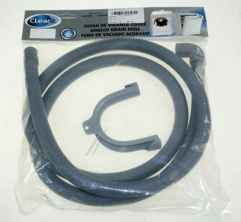 Ablaufschlauch für Waschmaschine Brandt 51S7919 2,5m Winkel