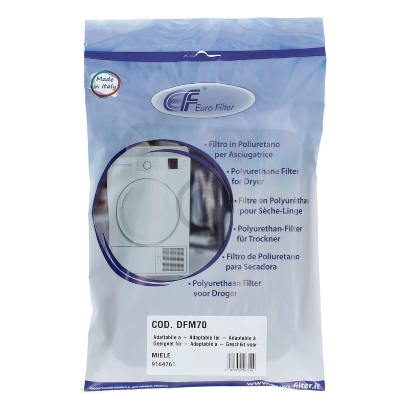 Schaumfilter an Wärmetauscher passend für Miele 9164761 207x155mm in Kondenstrockner