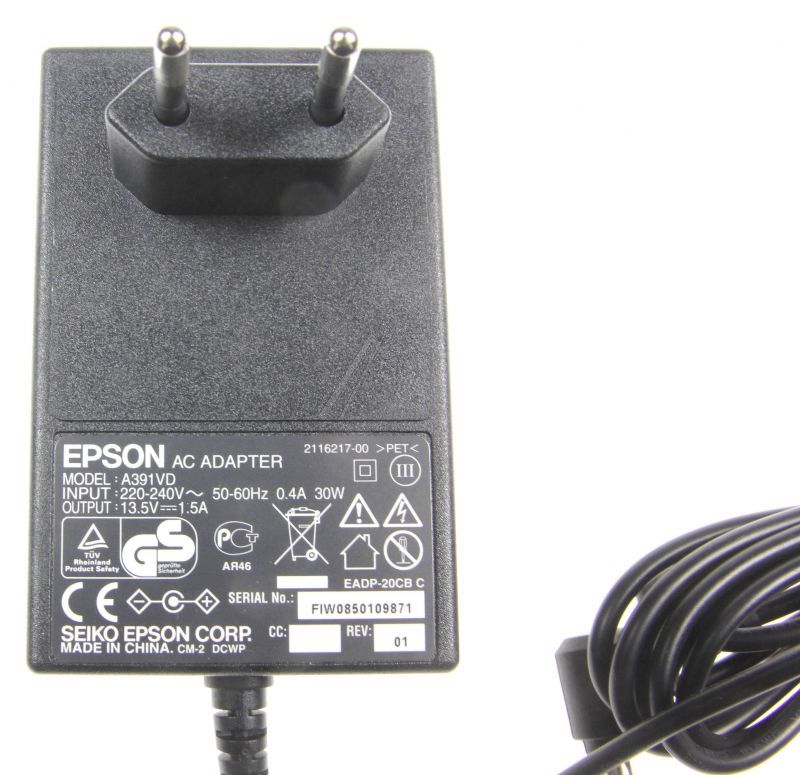 AC-Adapter A392vd für Staubsauger Epson 2116217 Stromversorgung Netzteil
