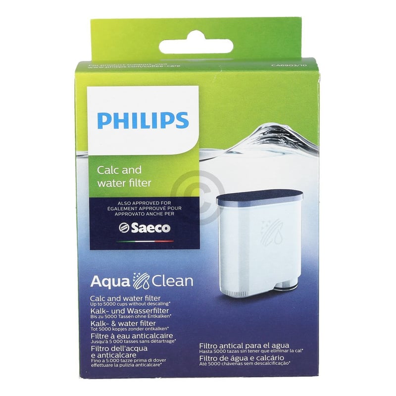 Wasserfilter PHILIPS Saeco 421946039401 AquaClean CA6903/10 für Kaffeemaschine Click&Go-System