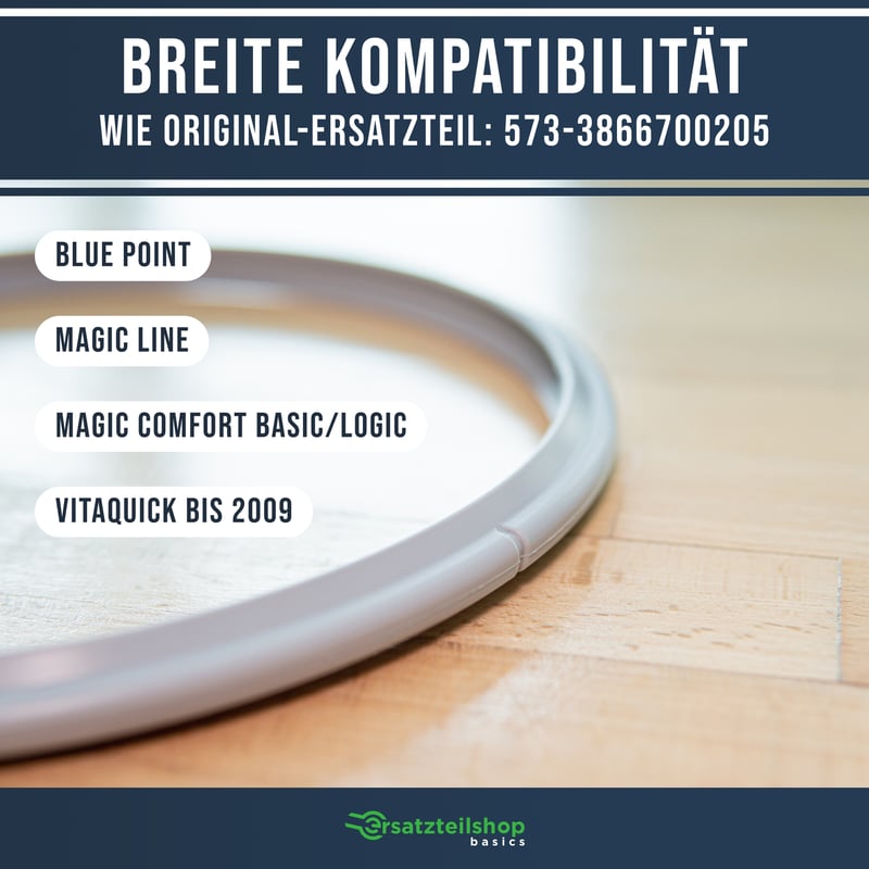 Dichtungsring Ø22cm für Fissler Schnellkochtopf der Serien Blue-Point, vitavit royal, Magic und vitaquick bis 2009 - wie 573-3866700205