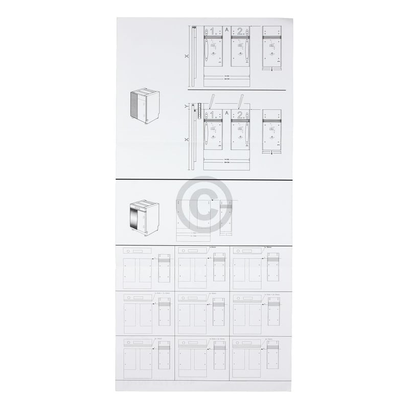 Schablone Atlantic Bauknecht 481072900781 für Geschirrspüler Bauknecht