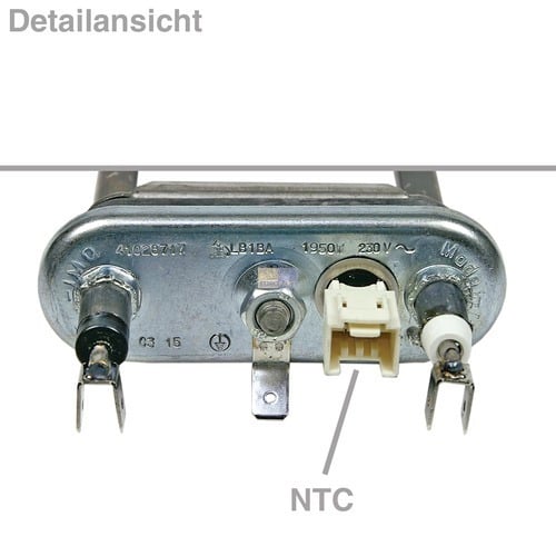 Heizelement CANDY 41028717 mit Temperaturfühler für Waschmaschine