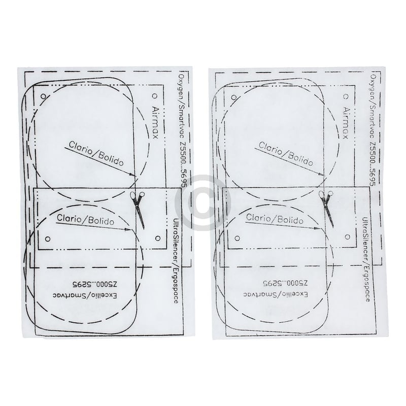Motorfiltermatte AEF54 Electrolux 9001669333 für Staubsauger 2Stk
