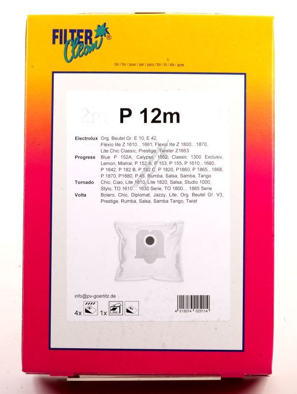 P12m Staubsaugerbeutel Filterclean FL1179K 5+1 Vliesbeutel