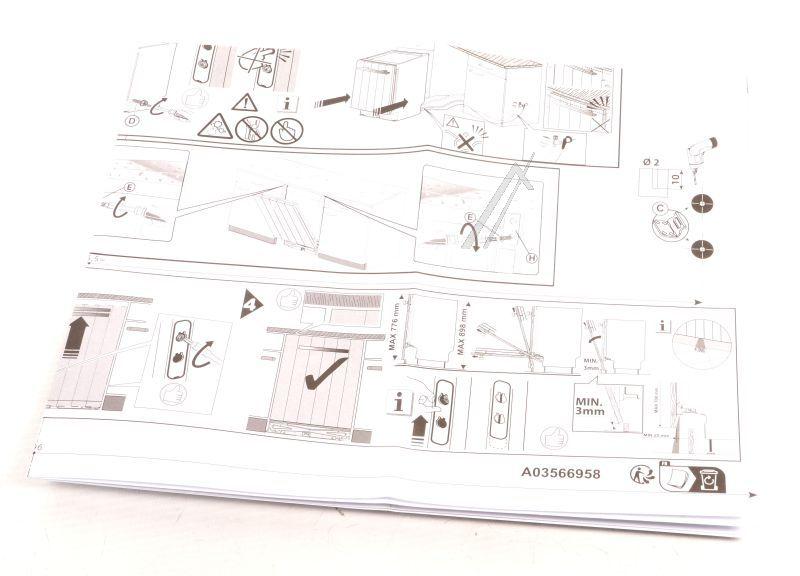 Schablone Einbau für Geschirrspüler Electrolux Aeg 140035669583 Einbauhilfe
