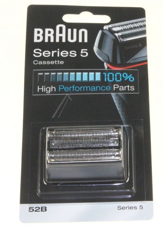 Scherkopfkassette 52B für Braun Rasierer 81384829 Series 5, schwarz