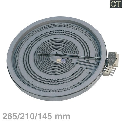 Strahlheizkörper 3kreis AEG 3890807229 EGO 10.52312.078 für Glaskeramikkochfeld