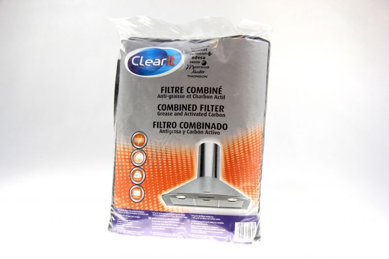 Kombifilter Fett und Kohle für Dunstabzugshaube Brandt AS0019422 Geruchsfilter Fettabscheider