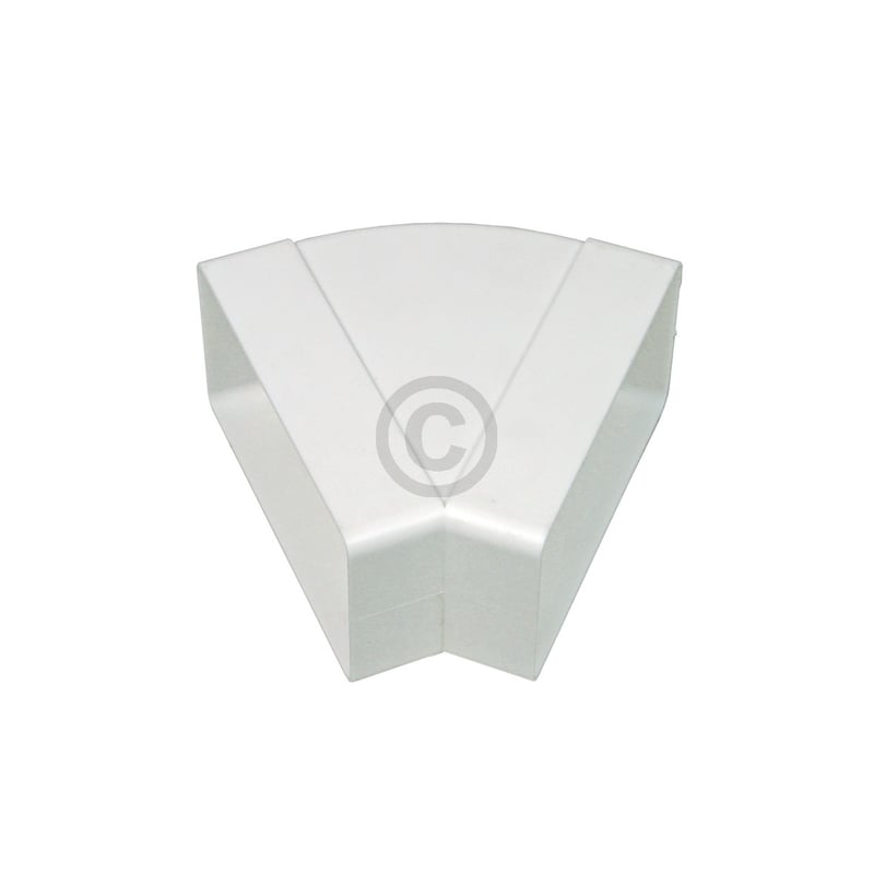 Flachkanalbogen 100erF Dalap 505 45° horizontal beidseitig Muffe zu 111x56mm