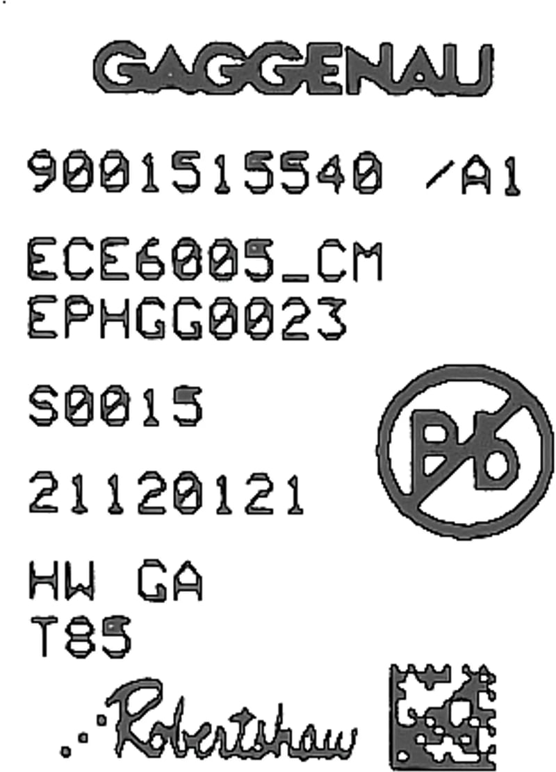 Kontroll -/ Motormodul programmiert 12016196