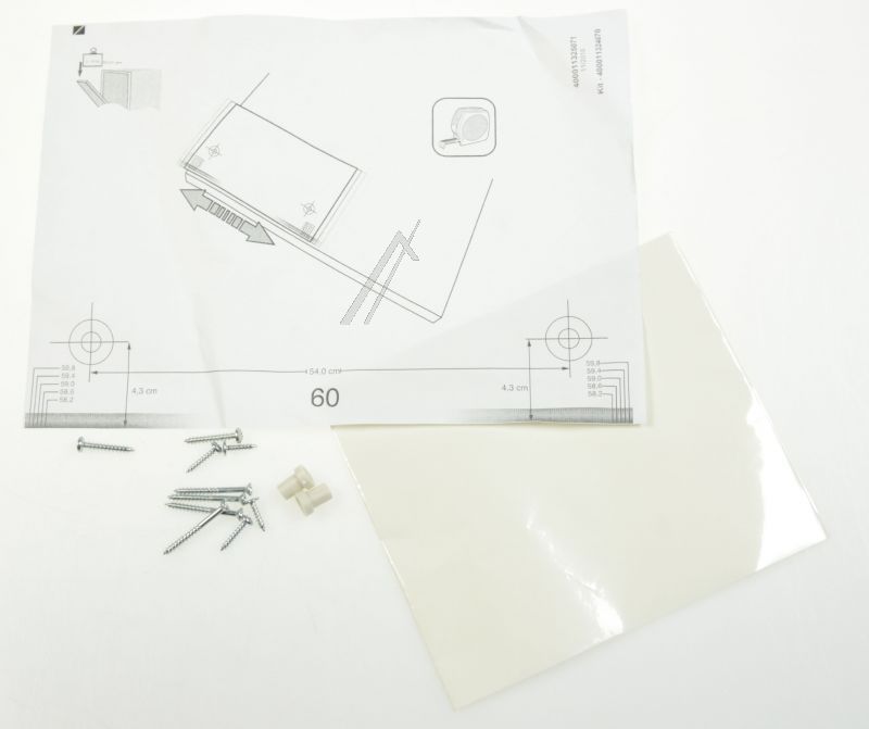 Befestigungset für Geschirrspüler Front Whirlpool 488000543155 45/60cm