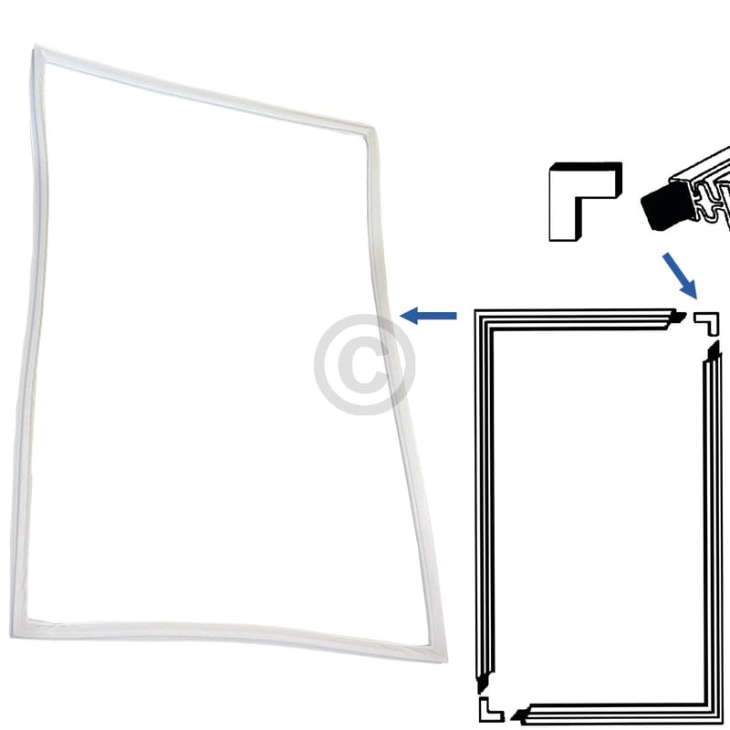 Türdichtung Universal 1300x700mm Set zum Einschrauben in Kühlschrank