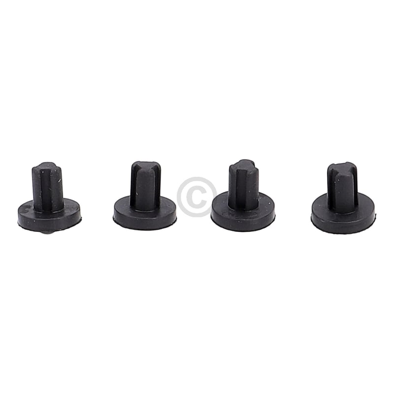 Gummipuffer Set für Muldengitter wie Whirlpool 481246368017 auf Gaskochfeld