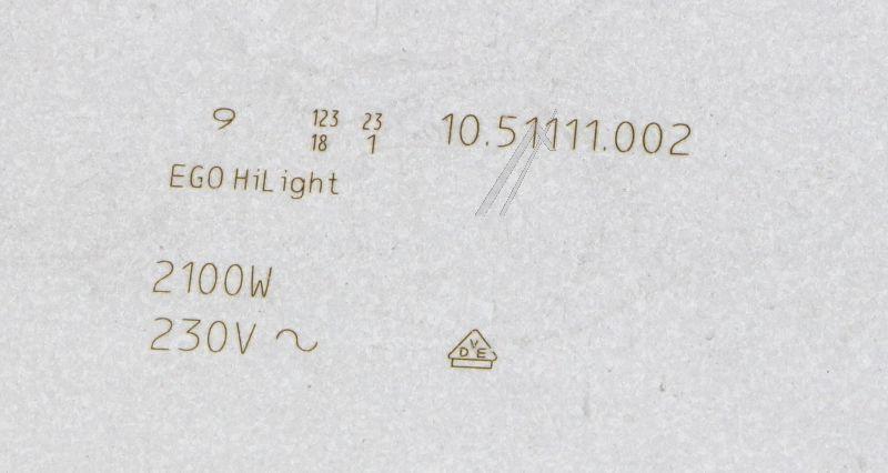 Kochfeldplatte für Ofen Teka 60702015 2100 Watt Durchmesser 21cm