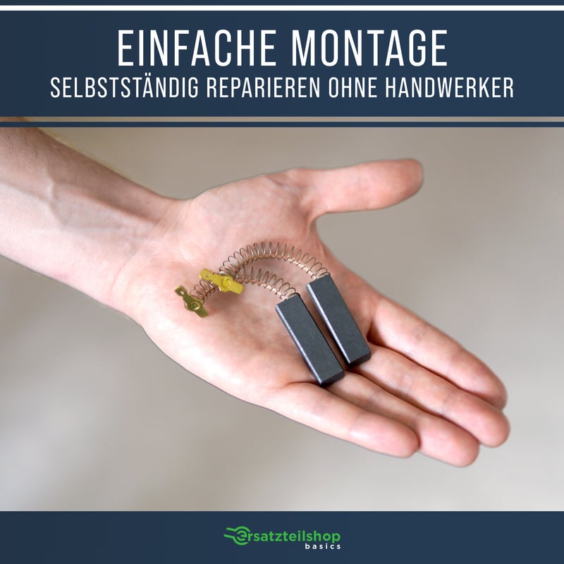 Motorkohlen [2er Set] 12,5x5x43mm 4,8mmAMP wie 00605694 605694 Bosch, Siemens, Neff für Waschmaschinen/Trockner