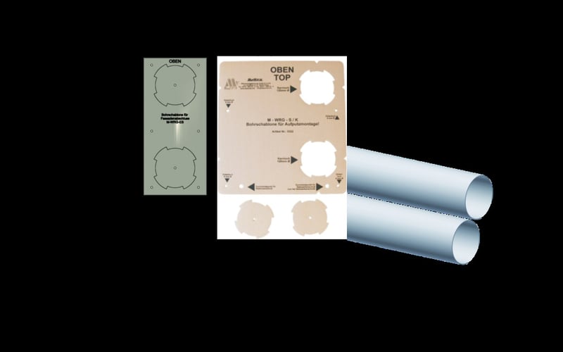 Montageset Aufputz Meltem 200371 M-WRG-M/MP DN100 für Wohnraumlüfter