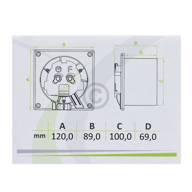 Wohnraumventilator 100erR weiß mit Kugellager Timer für Wand Decke Bad Toilette etc