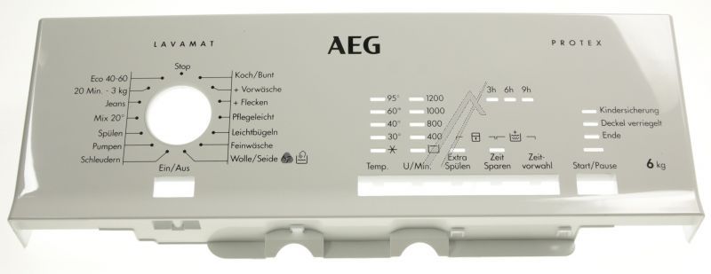 Blendenhalter weiß für Waschmaschine AEG 140194687012 Bedienblende