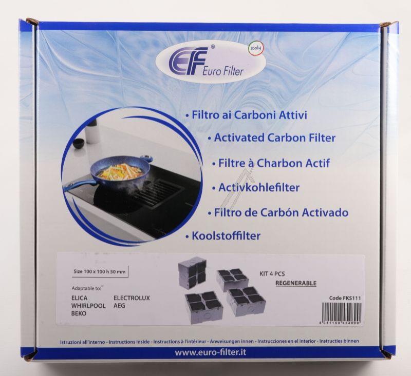 Elica Ofen Aktivkohlefilter 4er-Set 96x96x40cm Luftreinigung