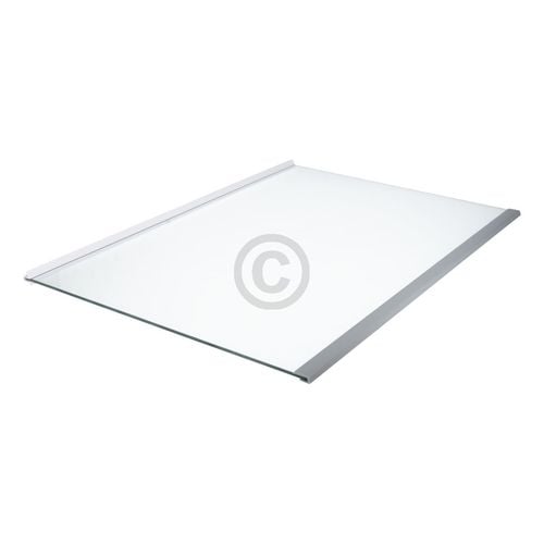 Glasplatte Whirlpool 481010667591 485x343mm mit Leisten für Kühlteilinnenraum KühlGefrierKombination