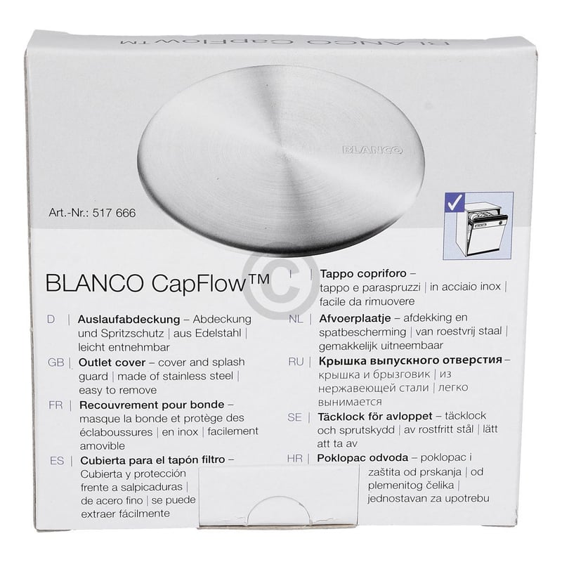 Auslaufabdeckung 114mmØ BLANCO CapFlow  517666 für Küchenspüle