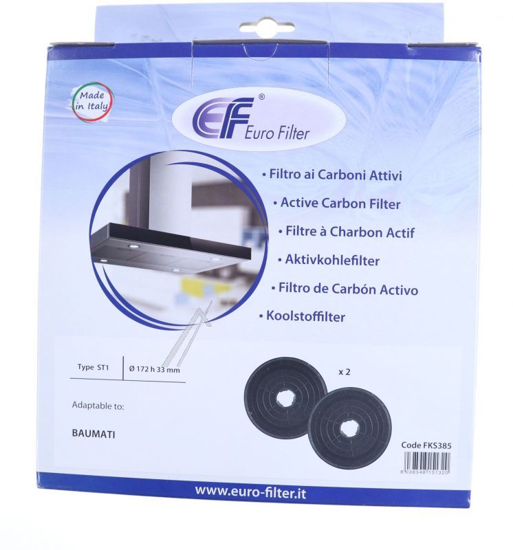 Eurofilter Kohlefilter für Dunstabzugshaube Eurofilter ART243454 2 Stück