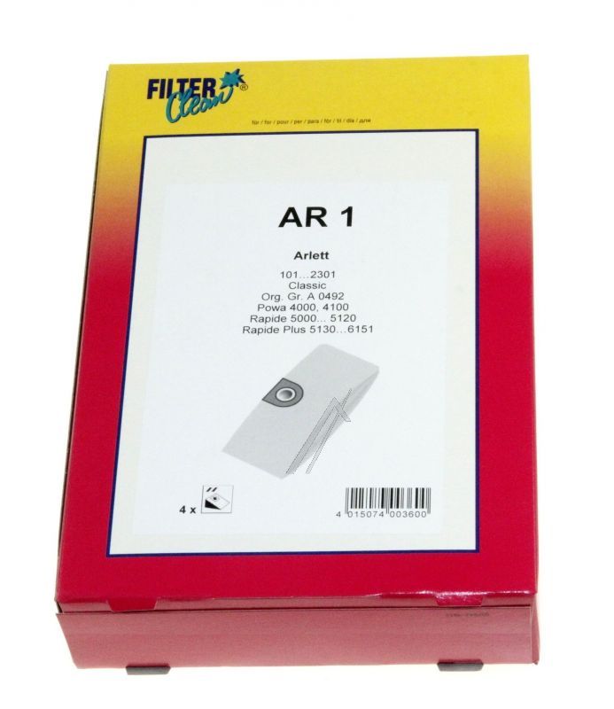 Staubsaugerbeutel FilterClean 000142K 4er-Pack Papier