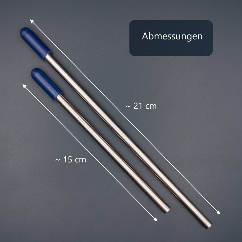 Edelstahl Glashalter für Geschirrspüler mit blauen Kappen - Set Bierliebhaber