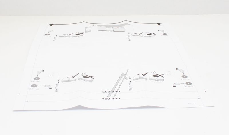 Einbauvorlage für Geschirrspüler 140003547035 Originalersatzteil von AEG