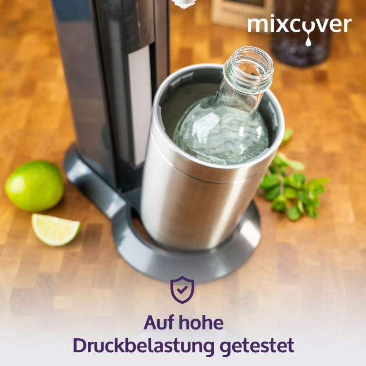 Elegante Glasflasche (transparent) für den SodaStream Crystal 2.0