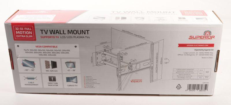 TV-Wandhalterung für Fernsehen & Telefonie Superior SUPSTV003 Full Motion Extra Slim Schwenkbar